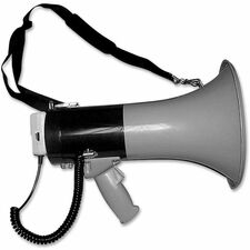Tatco Lightweight Hand Megaphone - 25 W Amplifier - Built-in Amplifier - Gray, Blue
