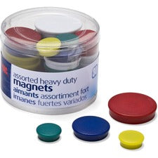 Officemate Heavy-Duty Assorted Magnets, 30/Tub