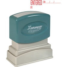 Xstamper Red Ink ENTERED Title Stamp