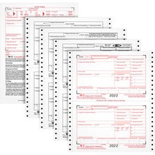 TOPS Carbonless Standard W-2 Tax Forms - 4 Part - 5.50" x 8.50" Sheet Size - White Sheet(s) - 24 / Pack