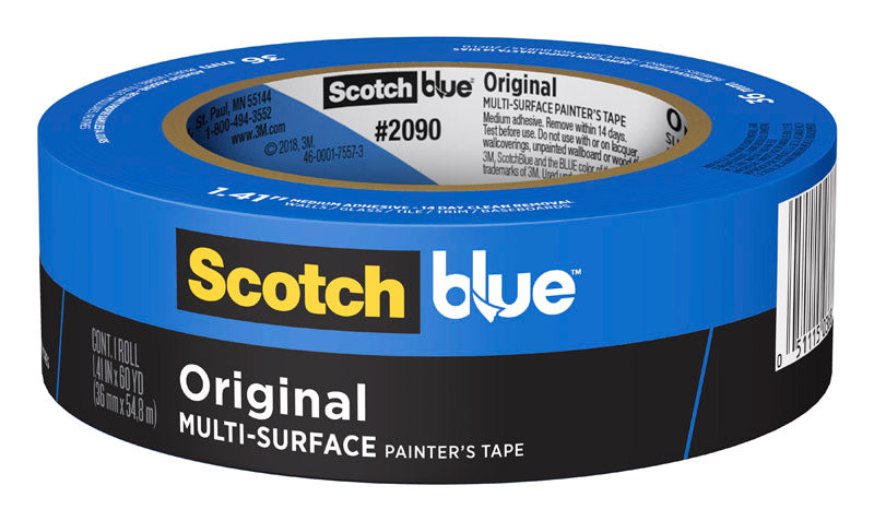 SCOTCH BLUE - ScotchBlue 1.41 in. W X 60 yd L Blue Medium Strength Original Painter's Tape 1 pk