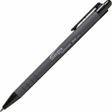 Integra Rubber Barrel Retractable Ballpoint Pens [PEN;RUBBER BRL;RT;BP;MED;BK-DZ]