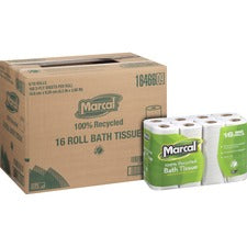 Marcal 100% Recycled Soft/Strong Bath Tissue [TISSUE;BATH;2-PLY;16PK;WE-CT]