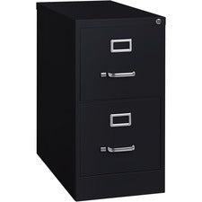 Lorell Fortress Series 25" Commercial-Grade Vertical File Cabinet [FILE;VRT;2DR;25";LTR;BK-EA]