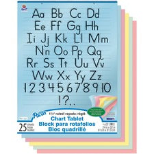 Pacon Colored Paper Chart Tablet [TABLET;CHART;1.5";24X32;AST-EA]