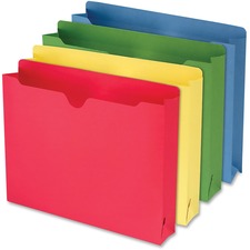 Smead Colored Straight Tab Cut Letter Recycled File Jacket [JACKET;LTR;2"EXP;10CT;AST-PK]