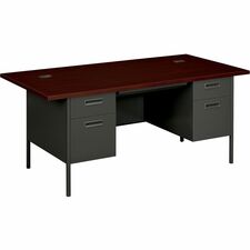 HON Metro Classic HP3276 Pedestal Desk [DESK;DBL PED;72X36;MY/CHAR-EA]