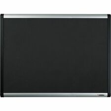 Lorell Mesh Bulletin Board - 48" Height x 72" Width - Fabric Surface - Black Anodized Aluminum Frame - 1 Each