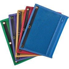 Oxford Zipper Binder Pockets - 7 1/2" x 10 1/2" Sheet - Ring Binder - Assorted - Vinyl - 1 Each