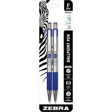 Zebra Pen F-301 Stainless Steel Ballpoint Pens [PEN;BALLPT;RT;F301;BE;2PK-PK]