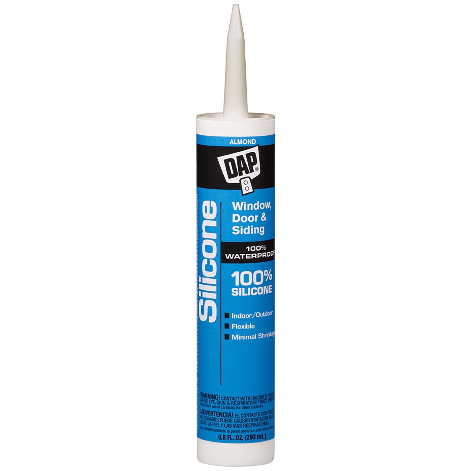 DAP Almond Silicone Rubber Door/Siding/ Window Sealant 10.1 oz - Case of 12