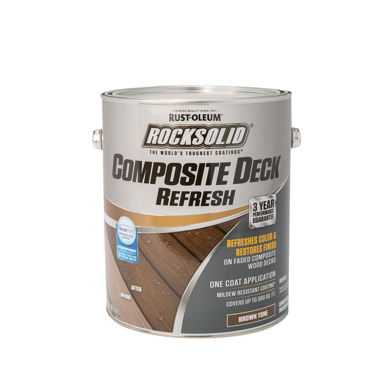 RUST-OLEUM - Rust-Oleum RockSolid Brown Tone Water-Based Deck Refresh 1 gal - Case of 2