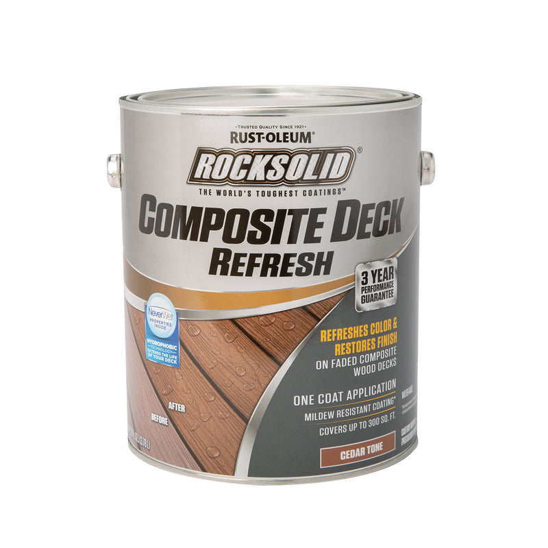 RUST-OLEUM - Rust-Oleum RockSolid Cedar Water-Based Deck Refresh 1 gal - Case of 2