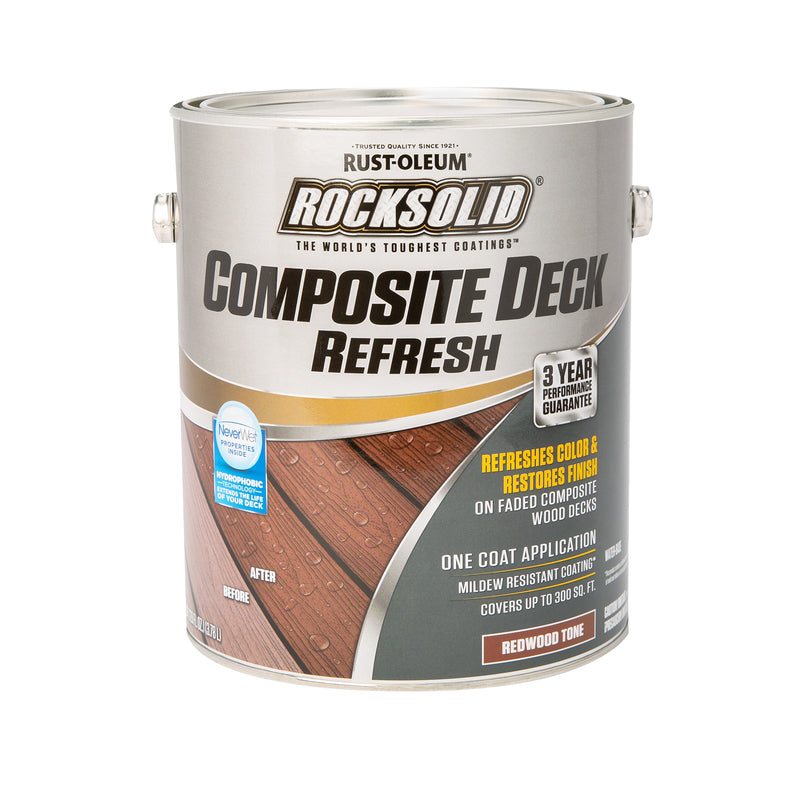 RUST-OLEUM - Rust-Oleum RockSolid Redwood Water-Based Deck Refresh 1 gal - Case of 2