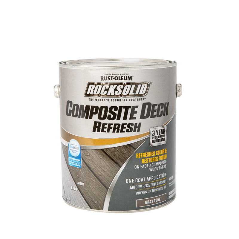 RUST-OLEUM - Rust-Oleum RockSolid Gray Water-Based Deck Refresh 1 gal - Case of 2