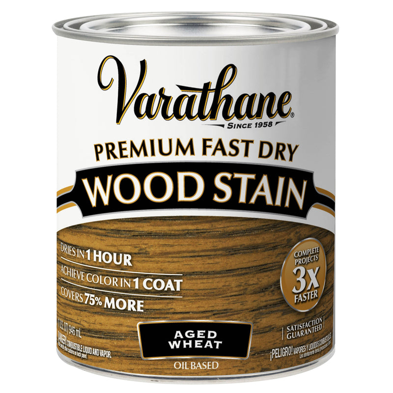 VARATHANE - Varathane Premium Aged Wheat Oil-Based Urethane Modified Alkyd Fast Dry Wood Stain 1 qt - Case of 2