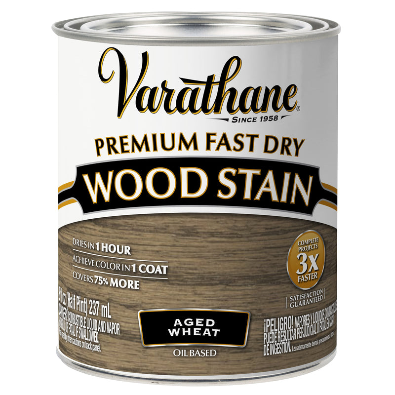 VARATHANE - Varathane Premium Aged Wheat Oil-Based Urethane Modified Alkyd Fast Dry Wood Stain 0.5 pt - Case of 4