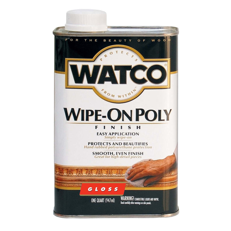 WATCO - Watco Wipe On Poly Gloss Clear Oil-Based Polyurethane 1 qt