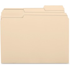 Business Source 1/3 Tab Cut Letter Recycled Top Tab File Folder [FOLDER;FILE;LTR;1/3;MLA;100-BX]