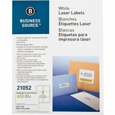 Business Source Bright White Premium-quality Address Labels [LABEL;IJ/LSR;3.3X4;WE;600-PK]