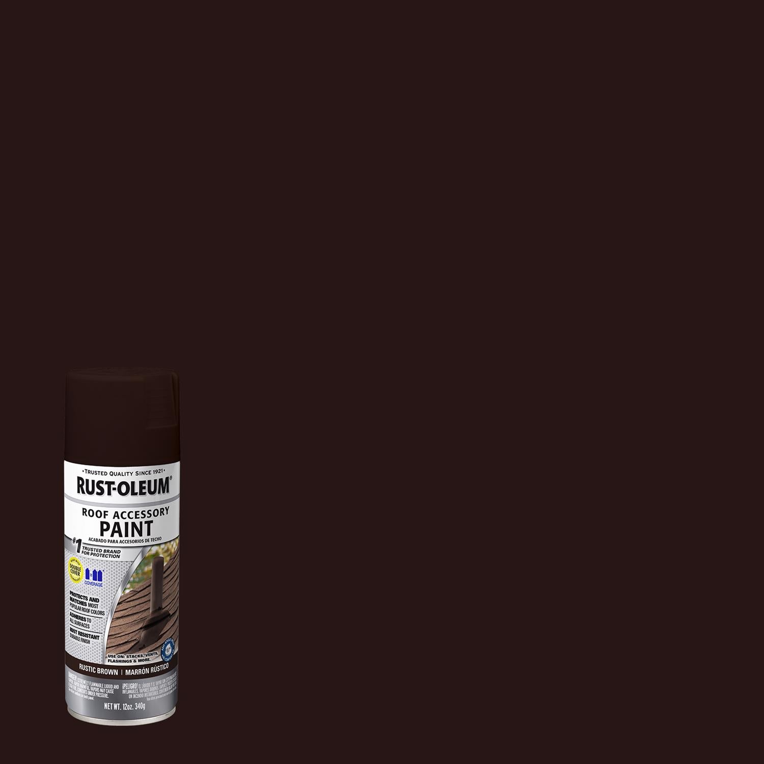 Rust-Oleum Roof Accessory Flat/Matte Rustic Slate Spray Paint 12 oz - Case of 6
