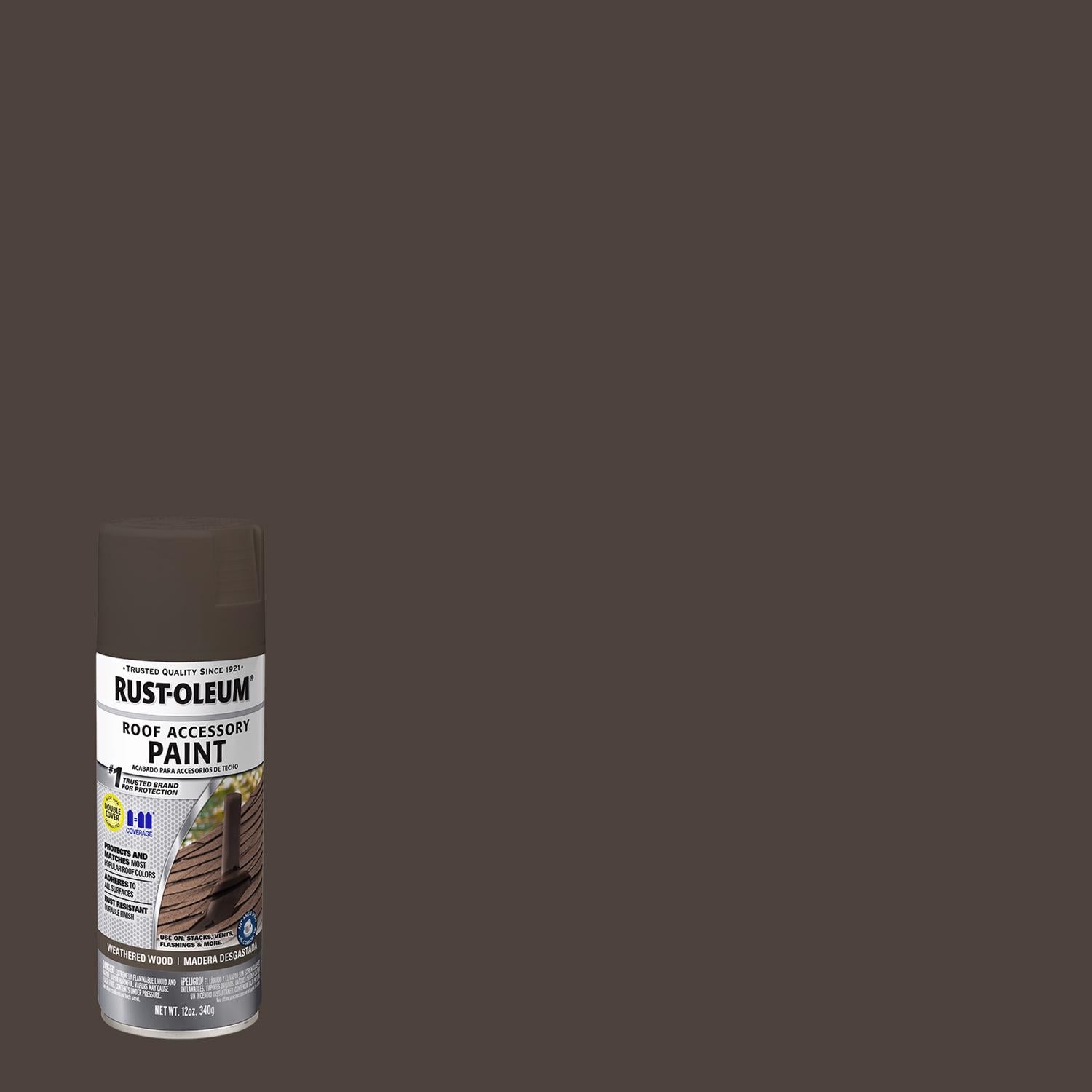 Rust-Oleum Roof Accessory Flat/Matte Weathered Wood Spray Paint 12 oz - Case of 6