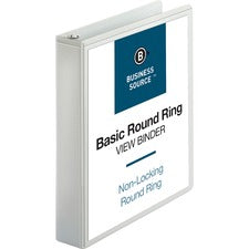 Business Source Round-ring View Binder [BINDER;VIEW;ROUND;1.5";WE-BSHSTC049SG]