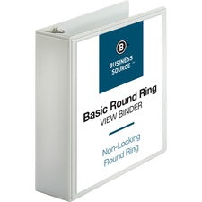 Business Source Round-ring View Binder [BINDER;VIEW;ROUND;3";WE-BSHWC12923]