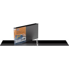 QuickFit Landscape Round Ring View Binder for Spreadsheets [BINDER;LNDSCPE;8.5X14;1";BK-EA]