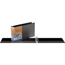 QuickFit Landscape Round Ring View Binder for Spreadsheets [BINDER;LNDSCPE;8.5X14;2";BK-EA]