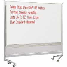 MooreCo Mobile Dry-erase Double-sided Partition