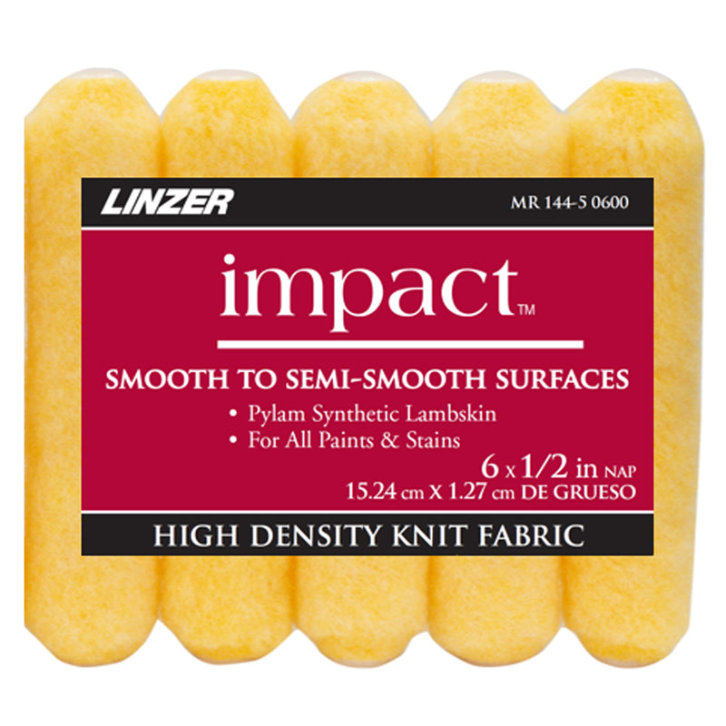 LINZER - Linzer Impact Synthetic Lambskin 6 in. W X 1/2 in. Mini Paint Roller Cover 5 pk - Case of 6