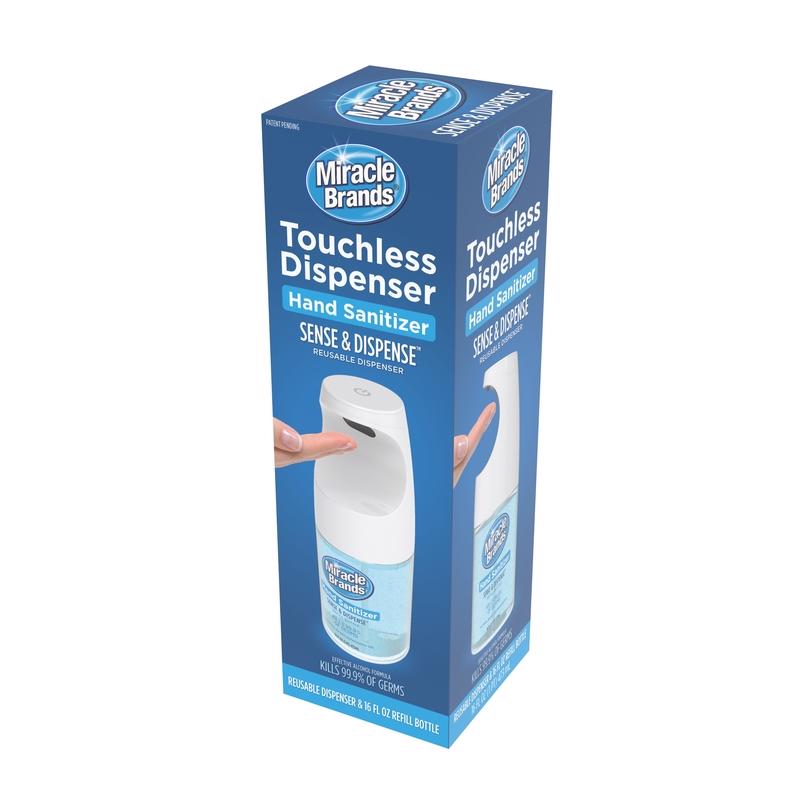 MIRACLE BRANDS - Miracle Brands Sense & Dispense Fresh Scent Touchless Hand Sanitizer Dispenser Gel 16 oz