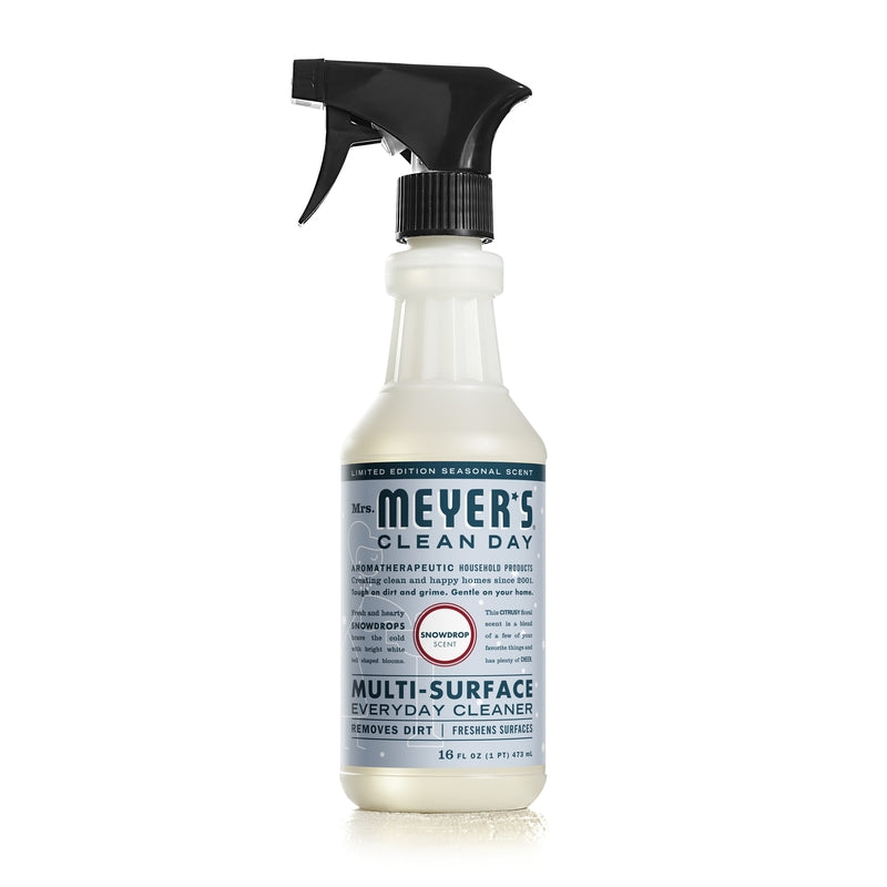 MRS. MEYER'S - Mrs. Meyer's Clean Day Snowdrop Scent Organic Multi-Surface Cleaner Liquid Spray 16 oz - Case of 6