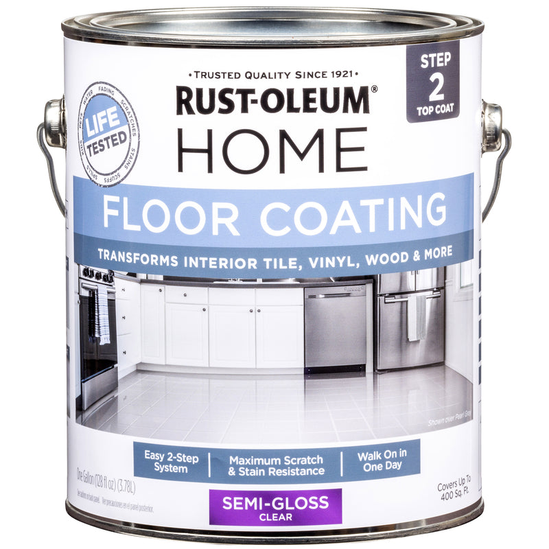 RUST-OLEUM - Rust-Oleum Home Top Coat Semi-Gloss Clear Floor Paint 1 gal - Case of 2