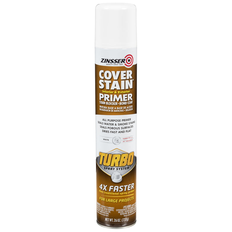 ZINSSER - Zinsser CoverStain White Flat/Matte Primer 26 oz - Case of 6