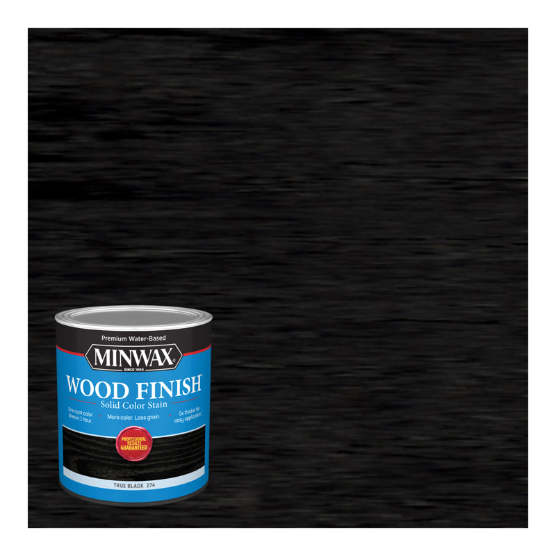 MINWAX - Minwax Wood Finish Solid True Black Water-Based Wood Stain 1 qt