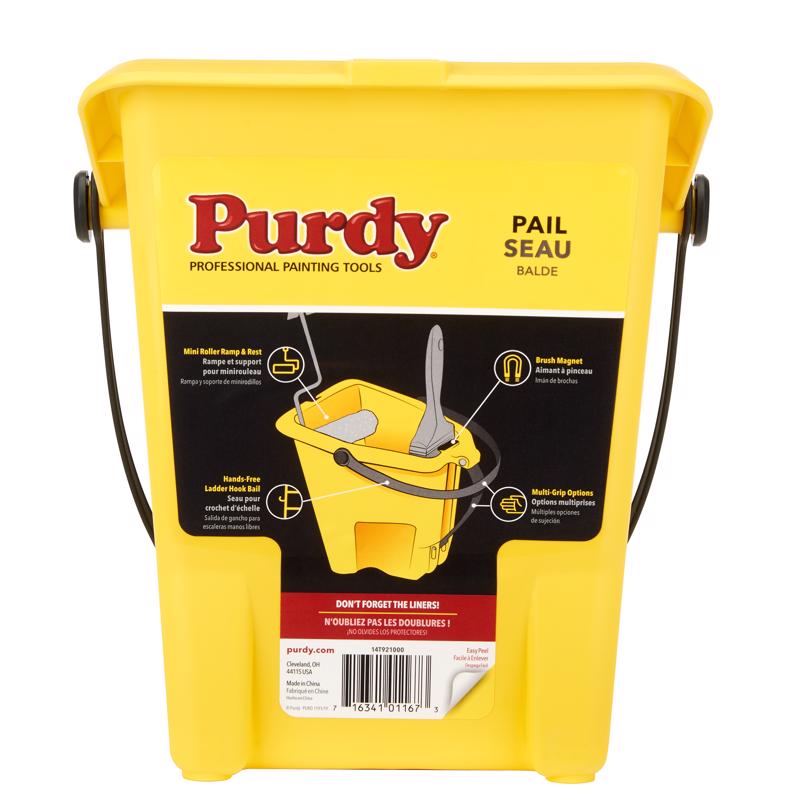 PURDY - Purdy Pail Yellow 1 qt Plastic