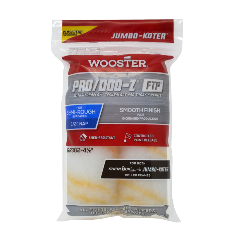 WOOSTER - Wooster Pro/Doo-Z 4.5 in. W X 1/2 in. Jumbo Paint Roller Cover 2 pk