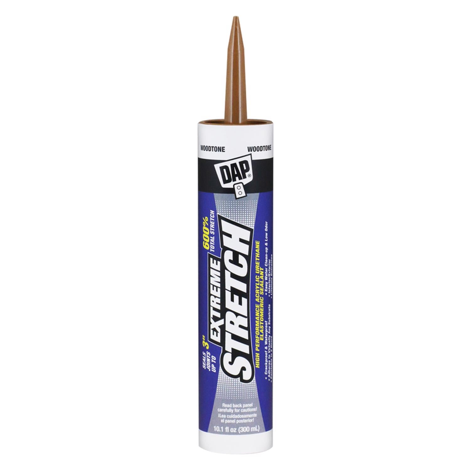 DAP Extreme Stretch Woodtone Acrylic Urethane All Purpose Elastomeric Sealant 10.1 oz - Case of 12
