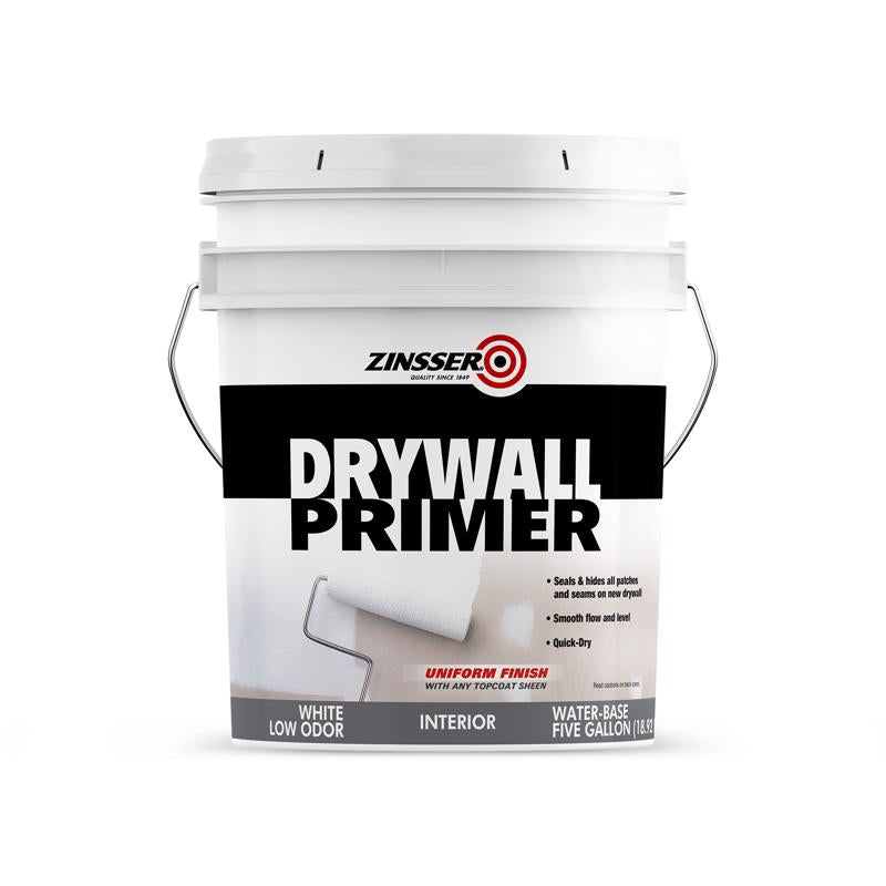 ZINSSER - Zinsser White Flat/Matte Water-Based Primer 5 gal