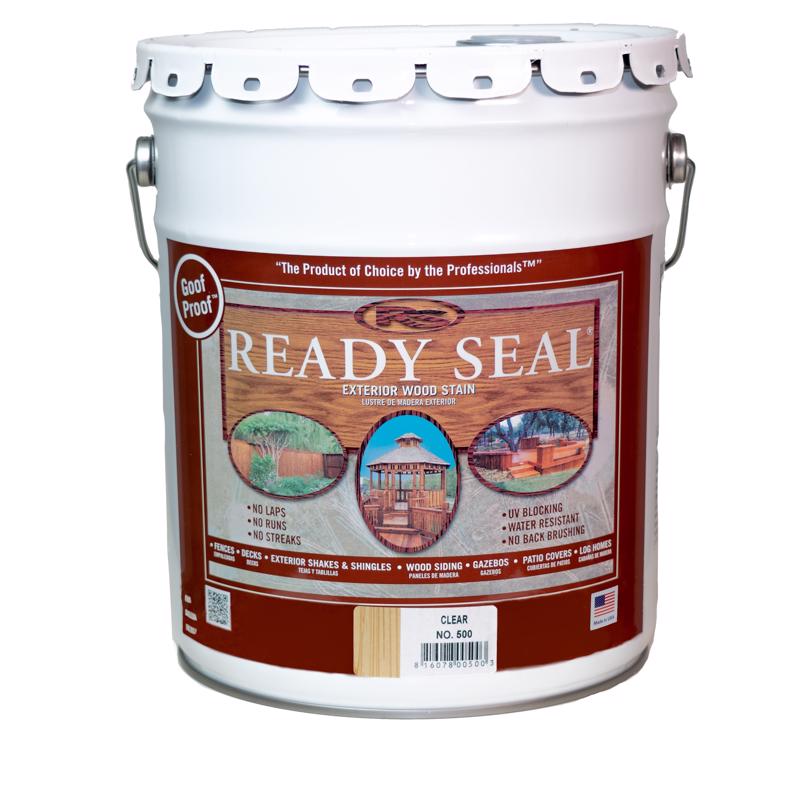 READY SEAL - Ready Seal Goof Proof Semi-Transparent Flat Clear Oil-Based Penetrating Wood Stain/Sealer 5 gal