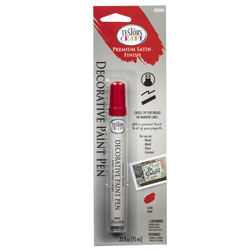 TESTORS - Testors Craft Satin Ruby Paint Pen Interior 0.33 oz