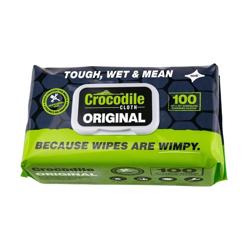 CROCODILE CLOTH - Crocodile Cloth Original Fiber Blend Cleaning Wipes 15 in. W X 10 in. L 100 pk - Case of 6