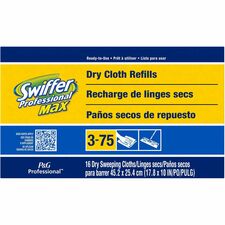 Swiffer Max Dry Cloth Refills - 17.9" Width x 10" Depth - Cloth - White - 16 / Box