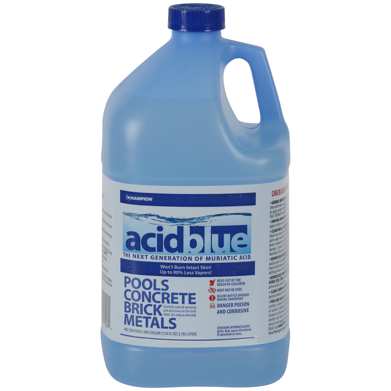 ACIDBLUE - Champion AcidBlue No Scent Muriatic Acid 1 gal Liquid - Case of 4