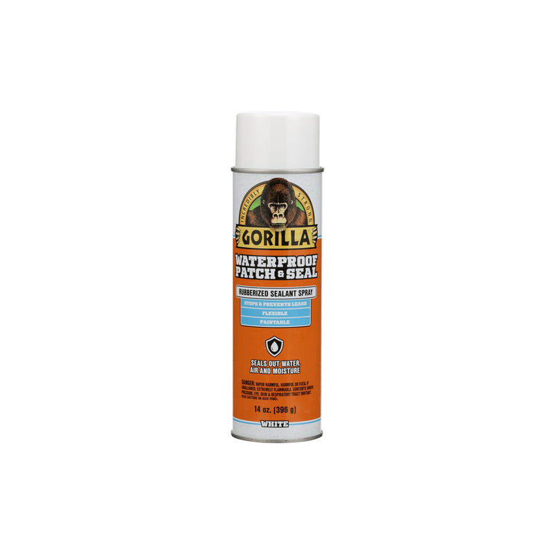 GORILLA - Gorilla White Rubber Waterproof Patch & Seal Spray 14 oz - Case of 6