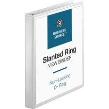 Business Source Basic D-Ring View Binder [BINDER;VIEW;D-RING;1";WE-EA]