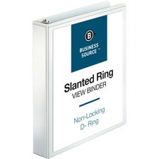 Business Source Basic D-Ring View Binder [BINDER;D-RING;1-1/2IN;WE-EA]