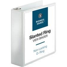 Business Source Basic D-Ring White View Binders [BINDER;VIEW;D-RING;3";WE-EA]